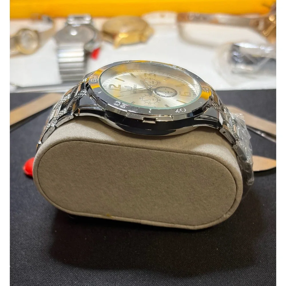 Orlando Quartz Chronograph Style‎ Mens Watch Silver Tone Stainless Steel watch